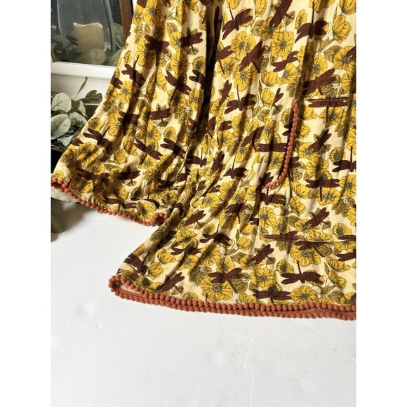 Kate Quinn Women's Hoodie Dragonfly Print Teal Lightweight Stretch Bamboo S.   O - Picture 2 of 6